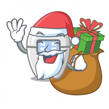 Maskot kutusunda hediye oyuncakları parantez ile Santa