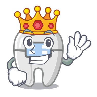 Maskot kutusunda Kral oyuncaklar parantez