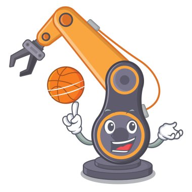 Basketbol endüstriyel robot eli maskot şeklinde
