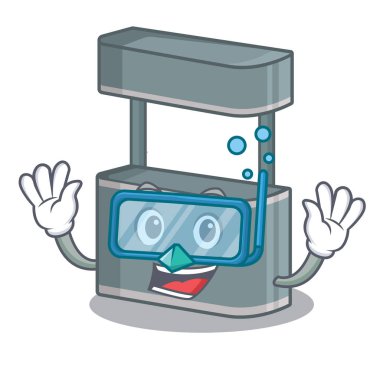 Karakter şeklinde dalış ticaret standı