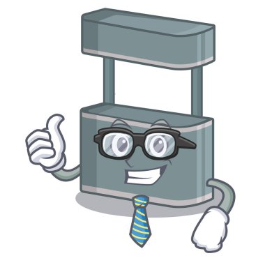 Karakter şeklinde işadamı ticaret standı