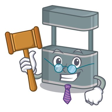 Bir maskot üzerinde Yargıç oyuncak ticaret standı