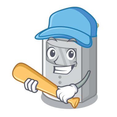 Çizgi film duvarına bağlı beyzbol hareket sensörü oynamak