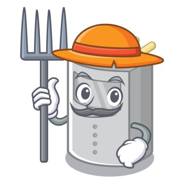 Karikatür duvarına bağlı çiftçi hareket sensörü