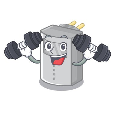 Çizgi film duvarına bağlı fitness hareket sensörü