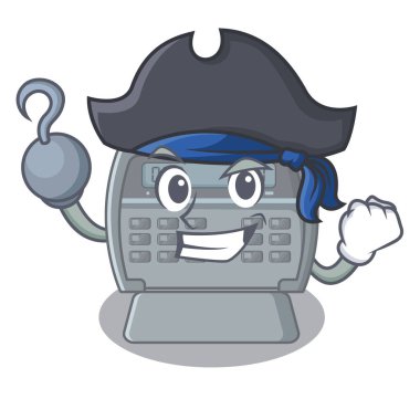 Korsan güvenlik alarmı karikatür izole