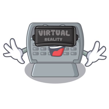 Sanal gerçeklik güvenlik alarmı karakter duvarına yapışır