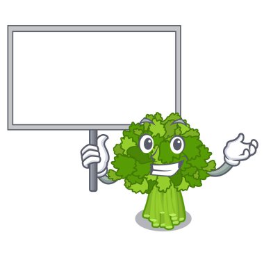 Karakter izole kurulu brocoli rabe getir