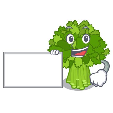 Yönetim kurulu brocoli rabe karakter izole ile