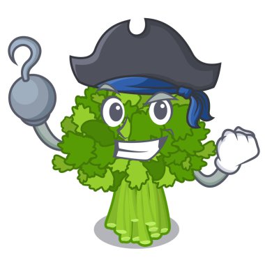 Korsan brocoli rabe karakter izole