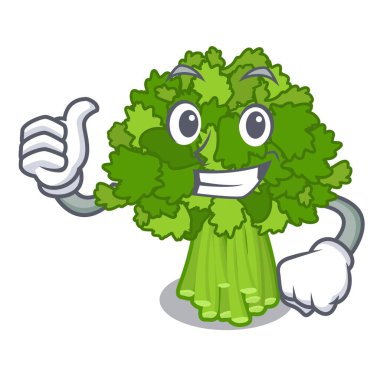 Karikatür şeklinde brokoli rabe kadar Thumbs