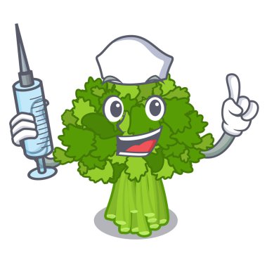 Karikatür şeklinde Hemşire brocoli rabe