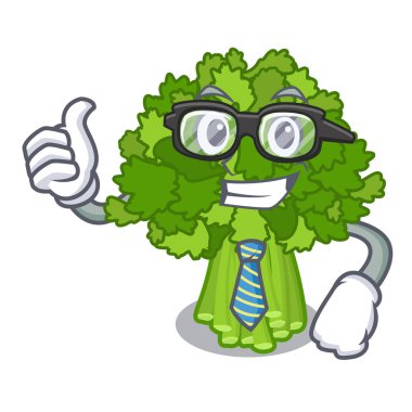 Karikatür şeklinde işadamı brocoli rabe