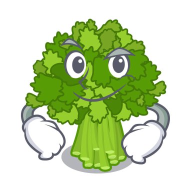 Karikatür şeklinde smirking brocoli rabe