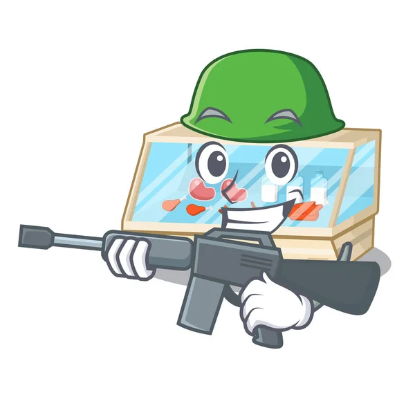 Contador de comercio del ejército en la forma de la mascota — Vector de stock