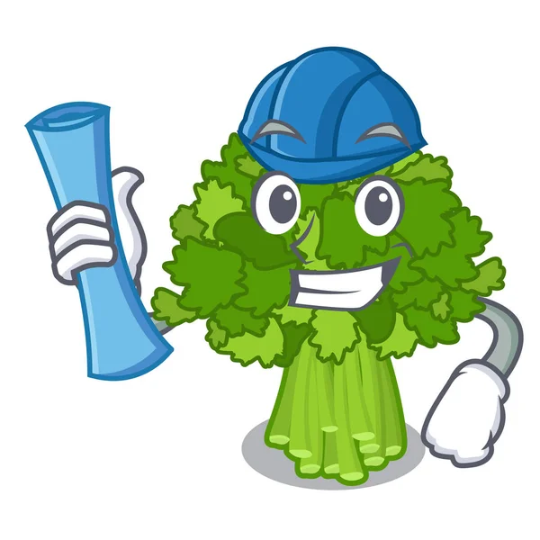 Karikatür şeklinde Mimar brokoli rabe