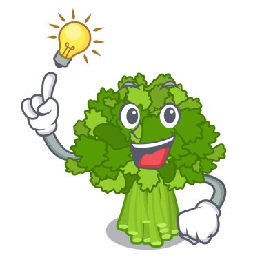 Karikatür plaka üzerinde sote brokoli rabe bir fikir var