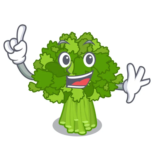 Brokoli brokoli di atas piring kartun. - Stok Vektor