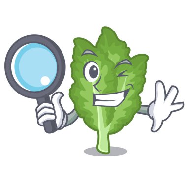 Karikatür buzdolabında Dedektif yeşil hardal