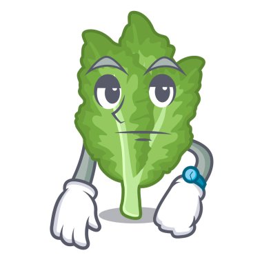 Bir karakter üzerinde yeşil hardal bekliyor