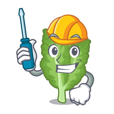 Otomotiv yeşil hardal bir karakter üzerinde