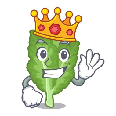 Kral yeşil hardal bir karakter üzerinde