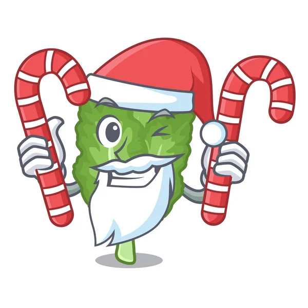 Bir karakter üzerinde şeker yeşil hardal ile Santa