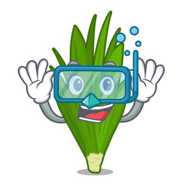 Maskot buzdolabında dalış panden yaprakları