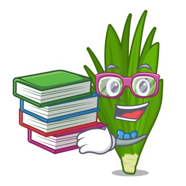 Kitap pandan ile öğrenci sepet karaker yaprakları