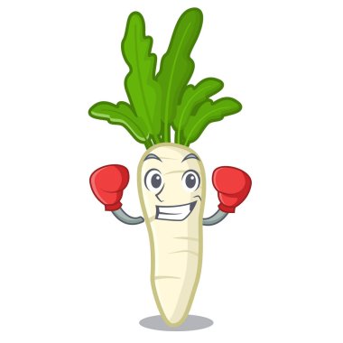 Karakter şeklinde boks beyaz turp