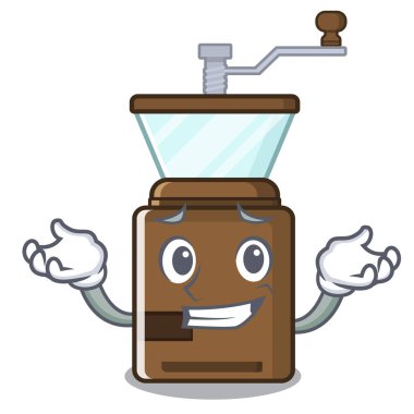 Charcater şeklinde grinning kahve öğütücü