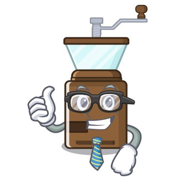Charcater şeklinde işadamı kahve öğütücü