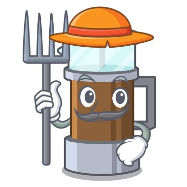 Çiftçi Fransız basın karakteri ile izole