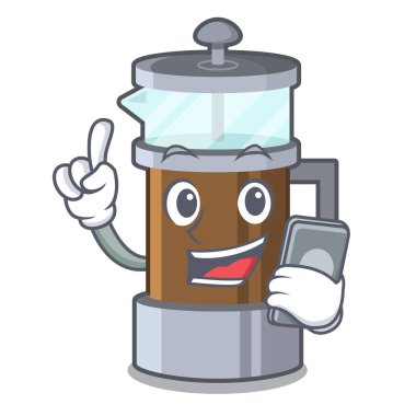 Karakter ile izole telefon fransız basın ile