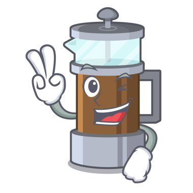 Maskot şeklinde iki parmak fransız basın