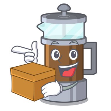 Maskot şeklinde kutu fransız basın ile