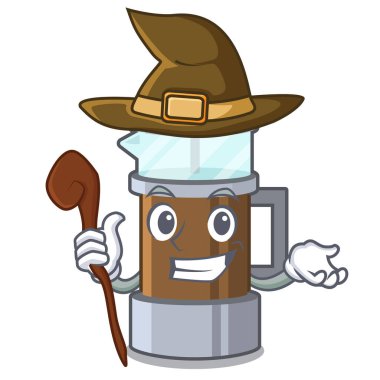 Bir karikatür cam Cadı Fransız basın