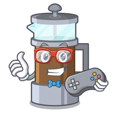 Bir karikatür cam Oyuncu Fransız basın