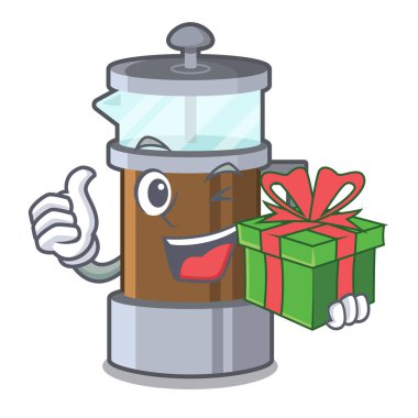 Bir karikatür cam hediye Fransız basın ile