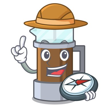 Bir karikatür cam Explorer Fransız basın