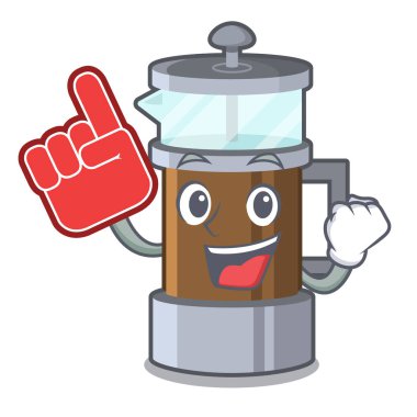 Bir karikatür buzdolabında köpük parmak fransız basın