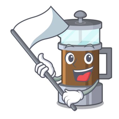 Bir karikatür buzdolabında bayrak Fransız basın ile