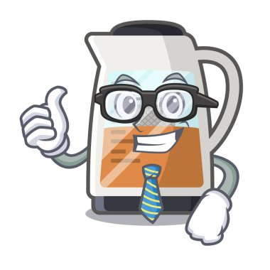 Karikatür şeklinde Işadamı çay üreticisi