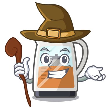 Cadı çay makinesi karikatür şişede servis edilir