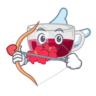 Cupid habiscus çay maskot izole
