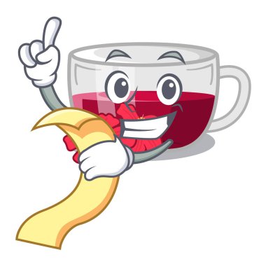 Menü ebegümeci çayı ile karakter gözlükleri servis edilir