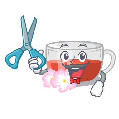 Ahşap maskot masa üzerinde Berber kuşburnu çayı