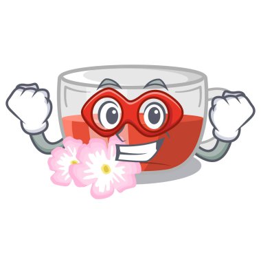 Bir karikatür buzdolabında süper kahraman kuşburnu çayı