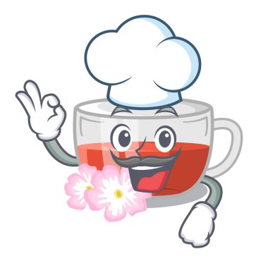 Bir karikatür buzdolabında Şef kuşburnu çayı