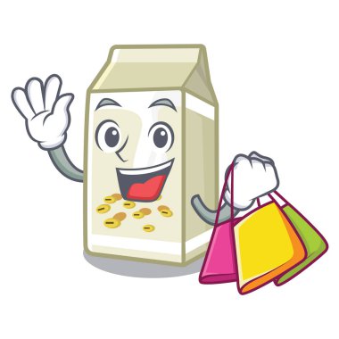 Alışveriş soya sütü karakteri ile izole